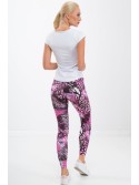 Amaranth sports leggings with patterns H1001 - Online store - Boutique